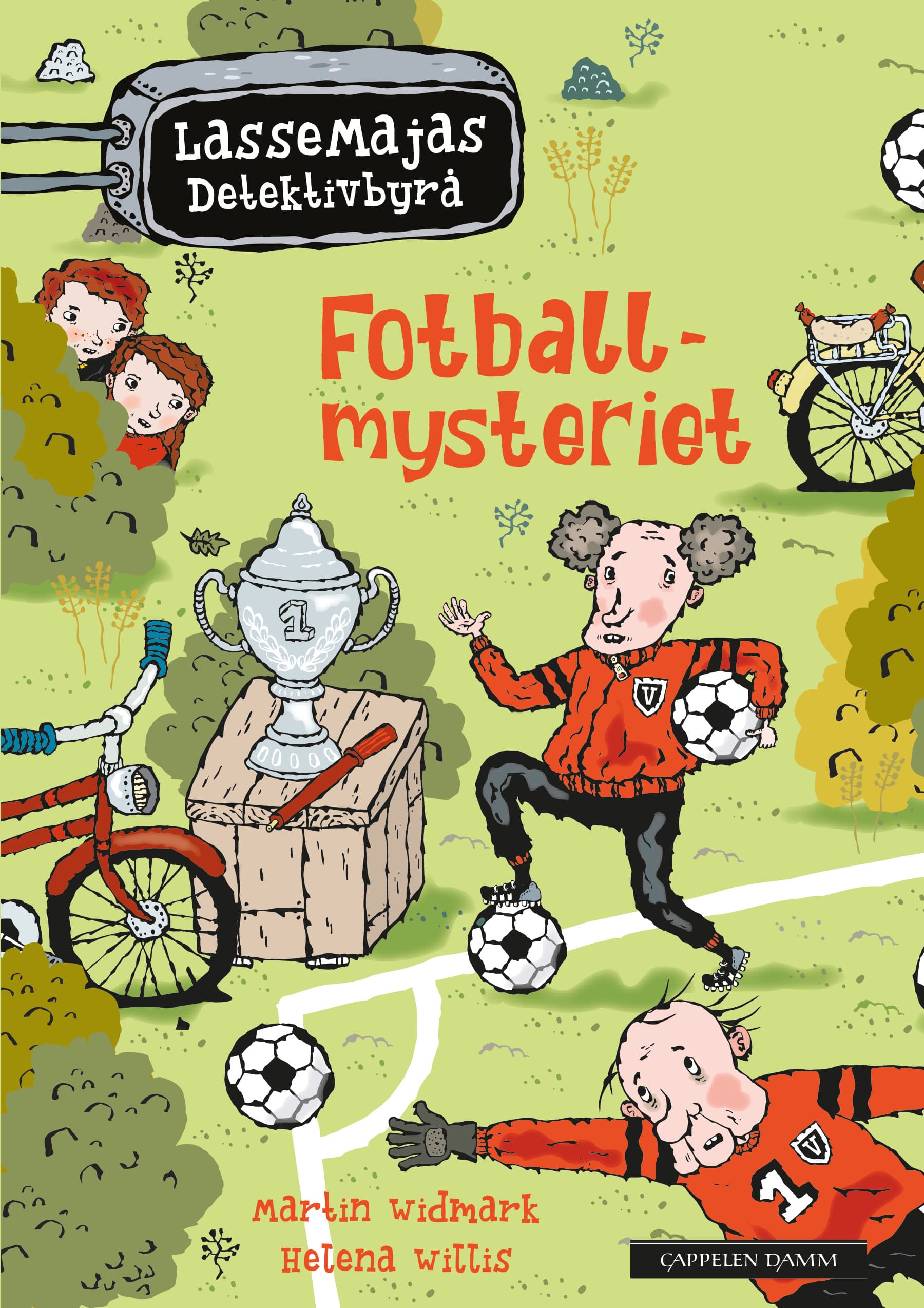 Omslag LasseMaja - Fotballmysteriet av Martin Widmark (Innbundet)
