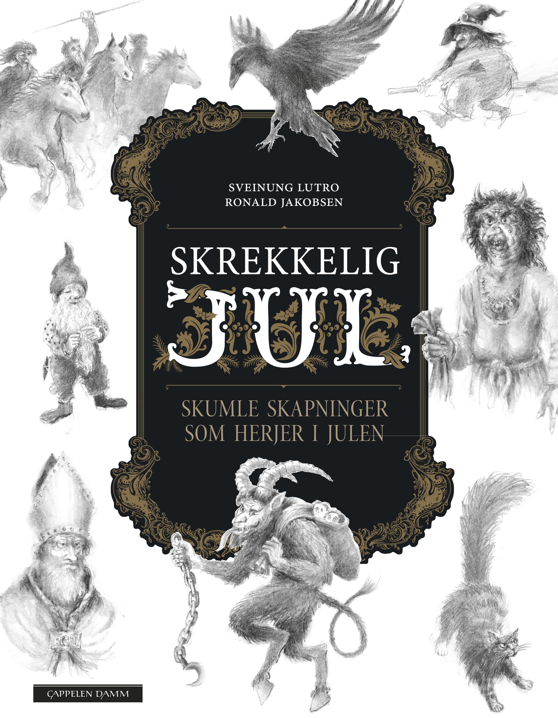 Omslag Skrekkelig jul av Sveinung Lutro (Innbundet)