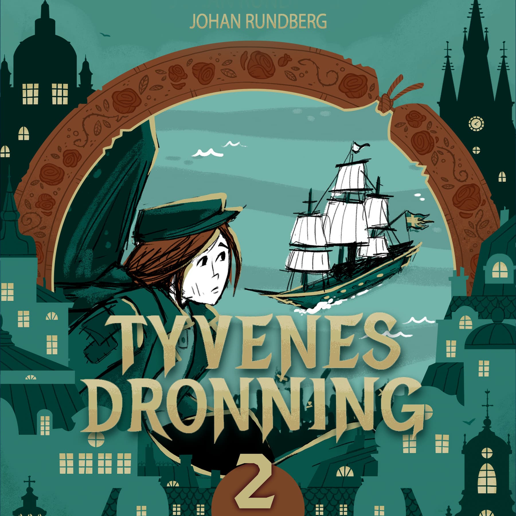 Omslag Tyvenes dronning av Johan Rundberg (Lydbok)