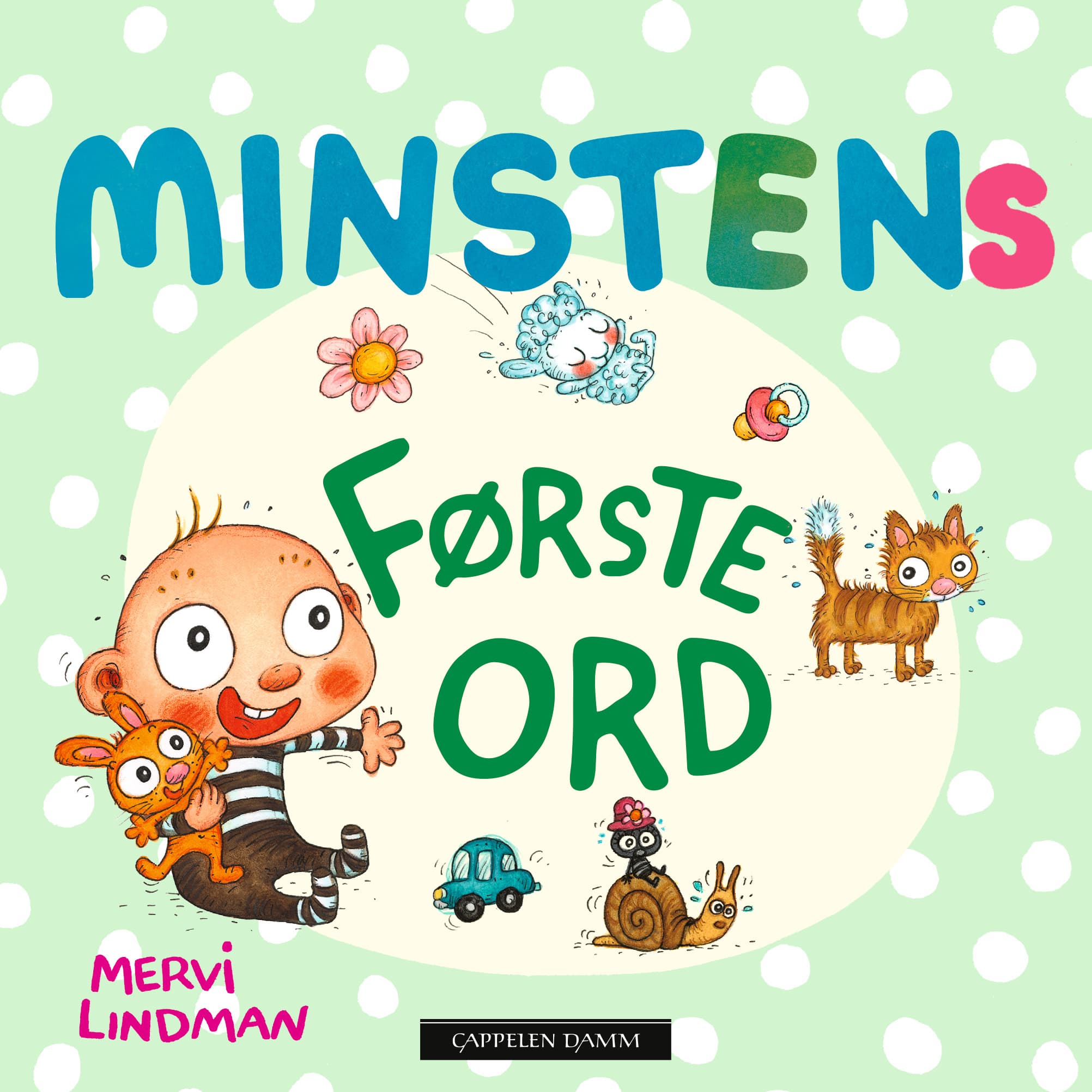 Omslag Minstens første ord av Mervi Lindman (Innbundet)