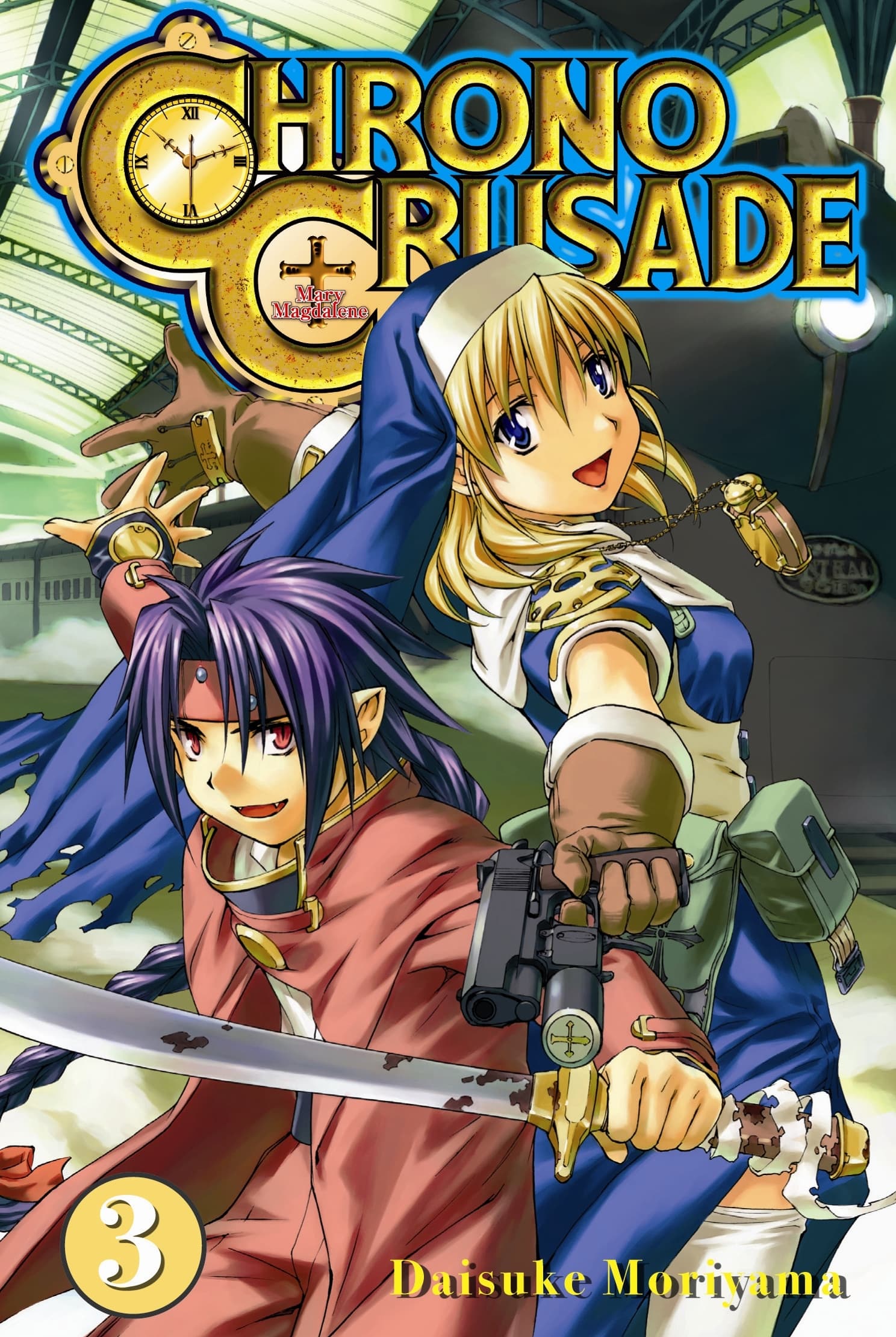 Omslag Chrono Crusade 3 av Moriyama Daisuke (Heftet)