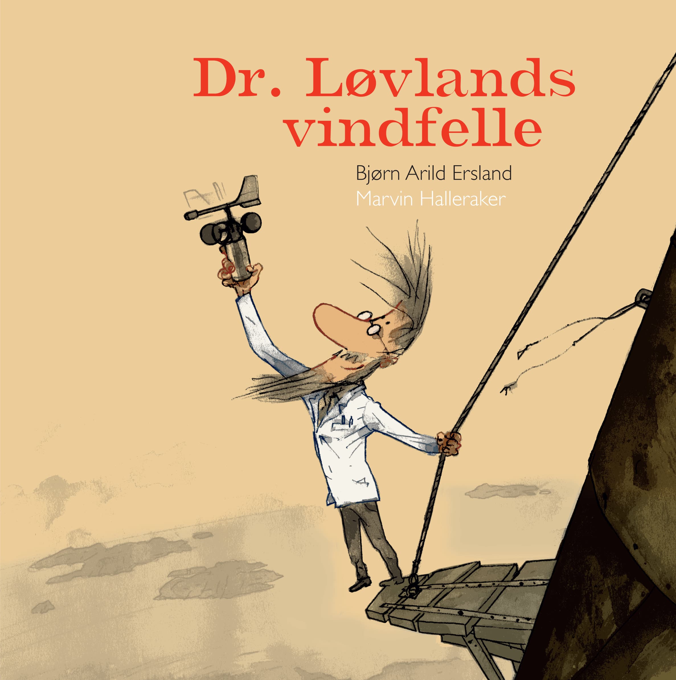 Omslag Dr. Løvlands vindfelle av Bjørn Arild Ersland og Marvin Halleraker (Innbundet)