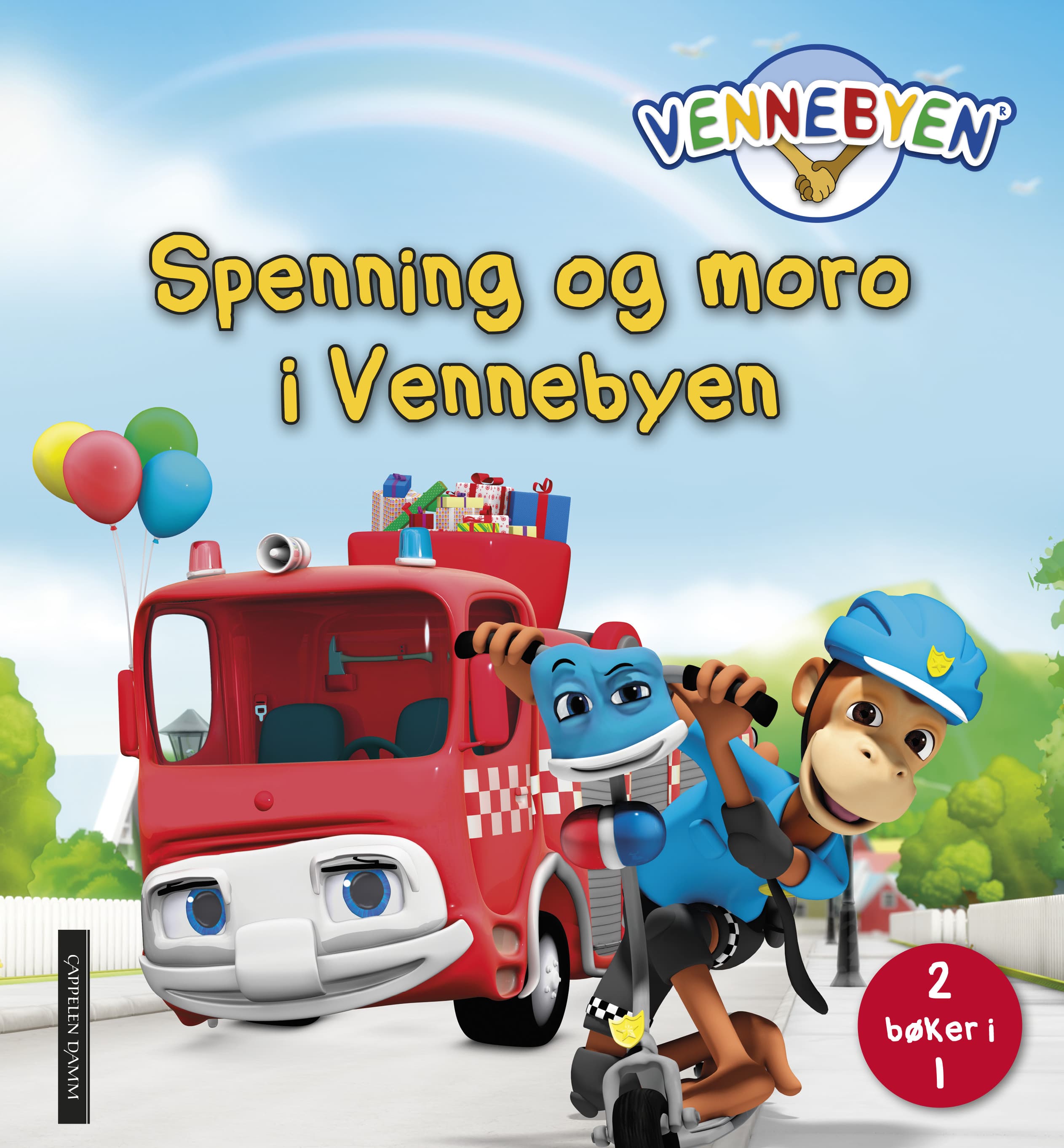 Omslag Spenning og moro i Vennebyen - 2 bøker i 1 av CreaCon Entertainment AS (Innbundet)