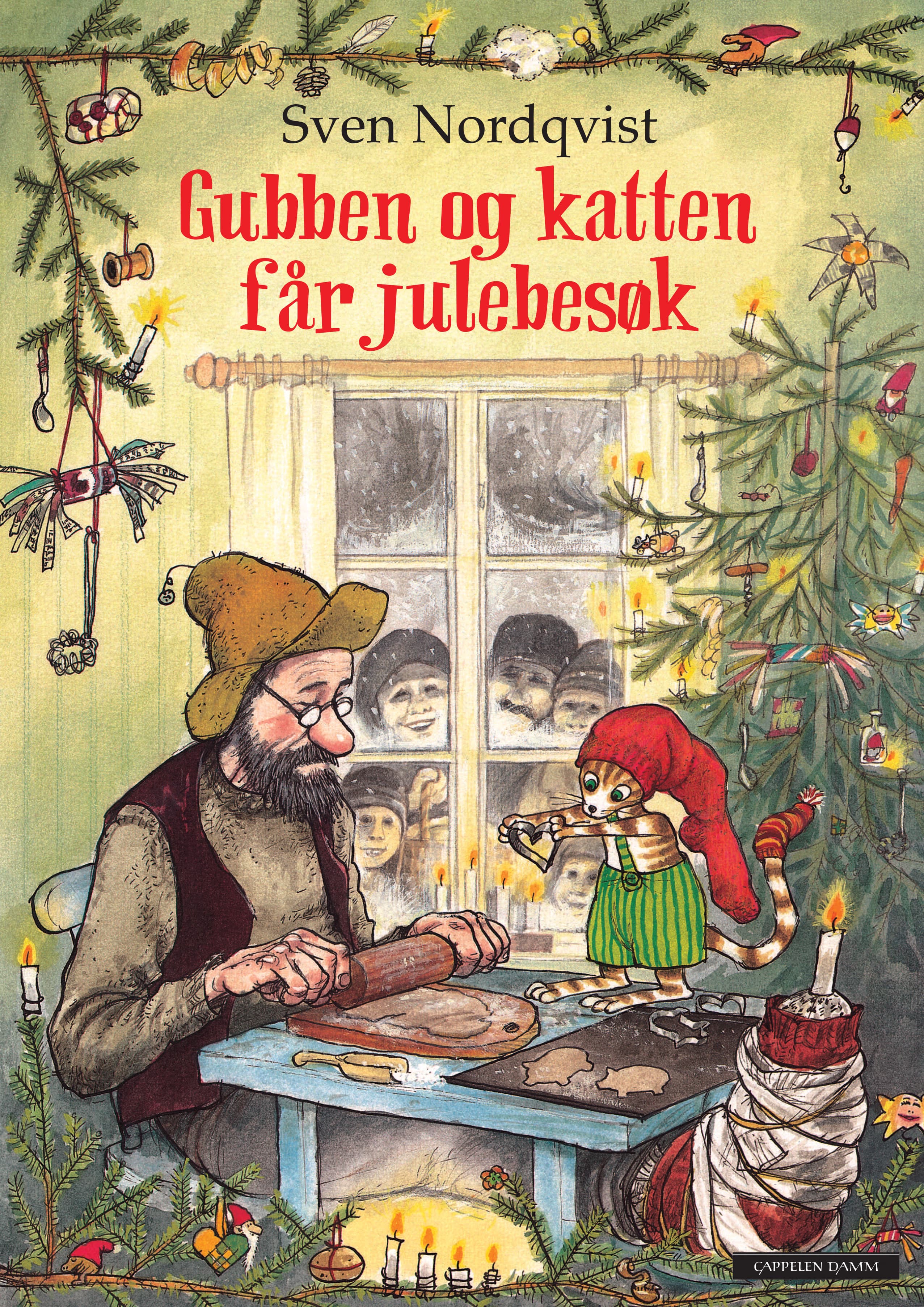 Omslag Gubben og katten får julebesøk av Sven Nordqvist (Innbundet)