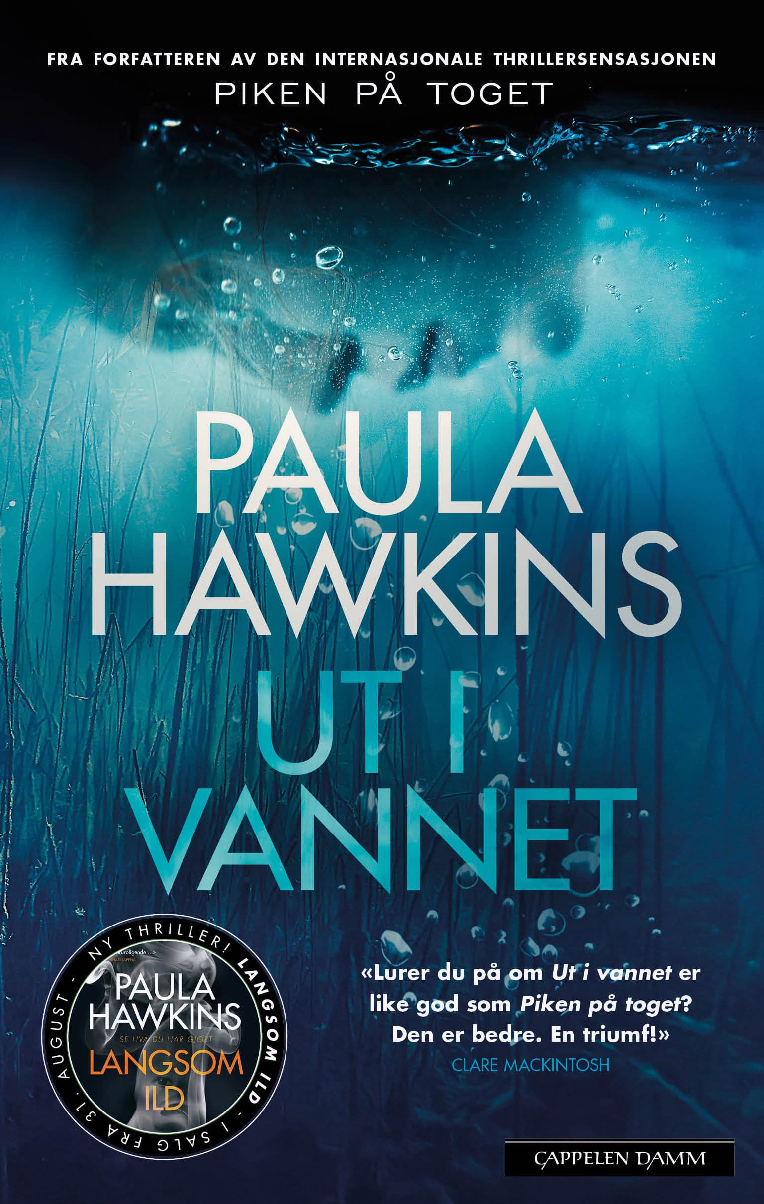 Omslag Ut i vannet av Paula Hawkins (Heftet)