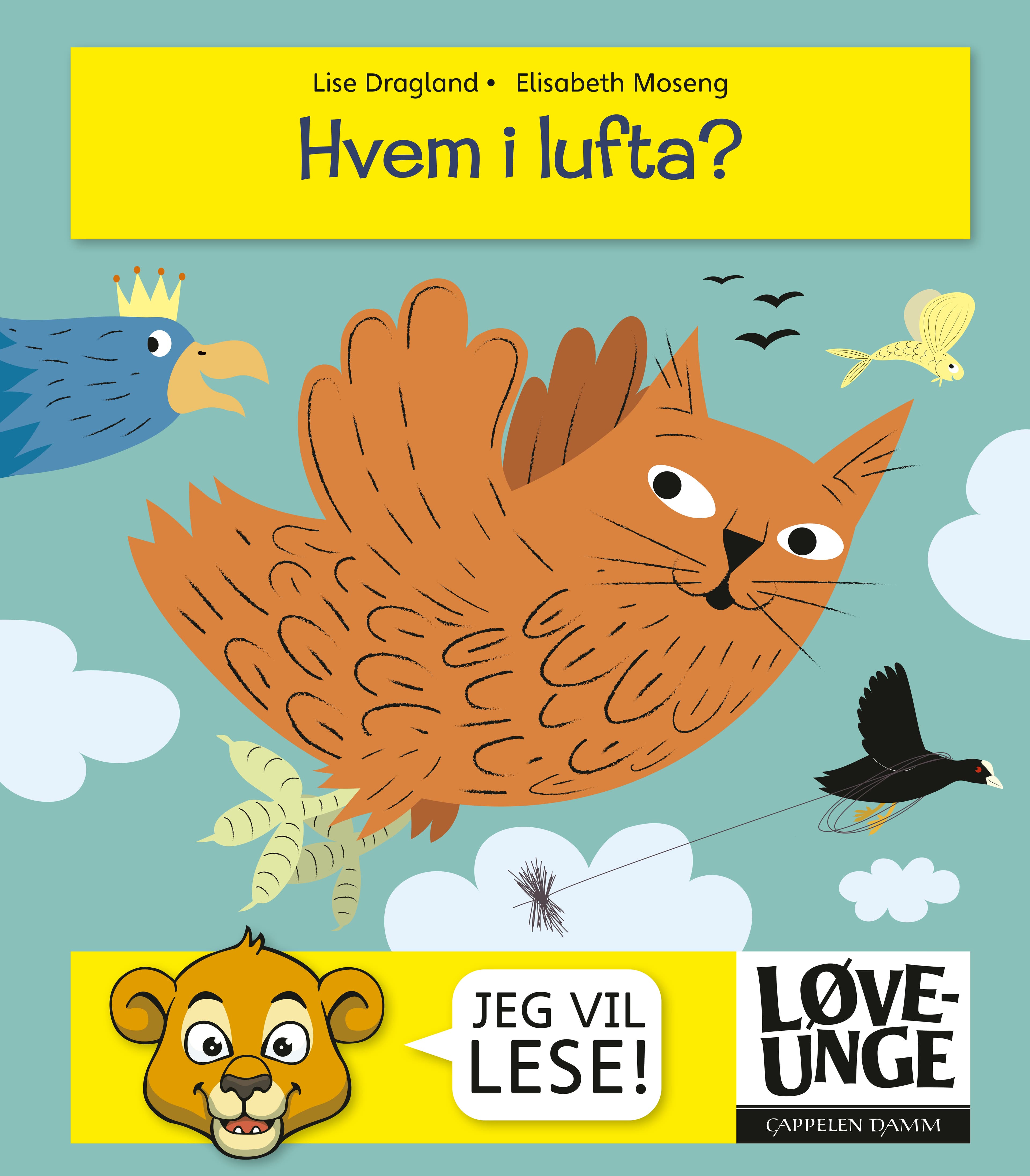 Omslag Hvem i lufta? av Lise Dragland (Ebok)