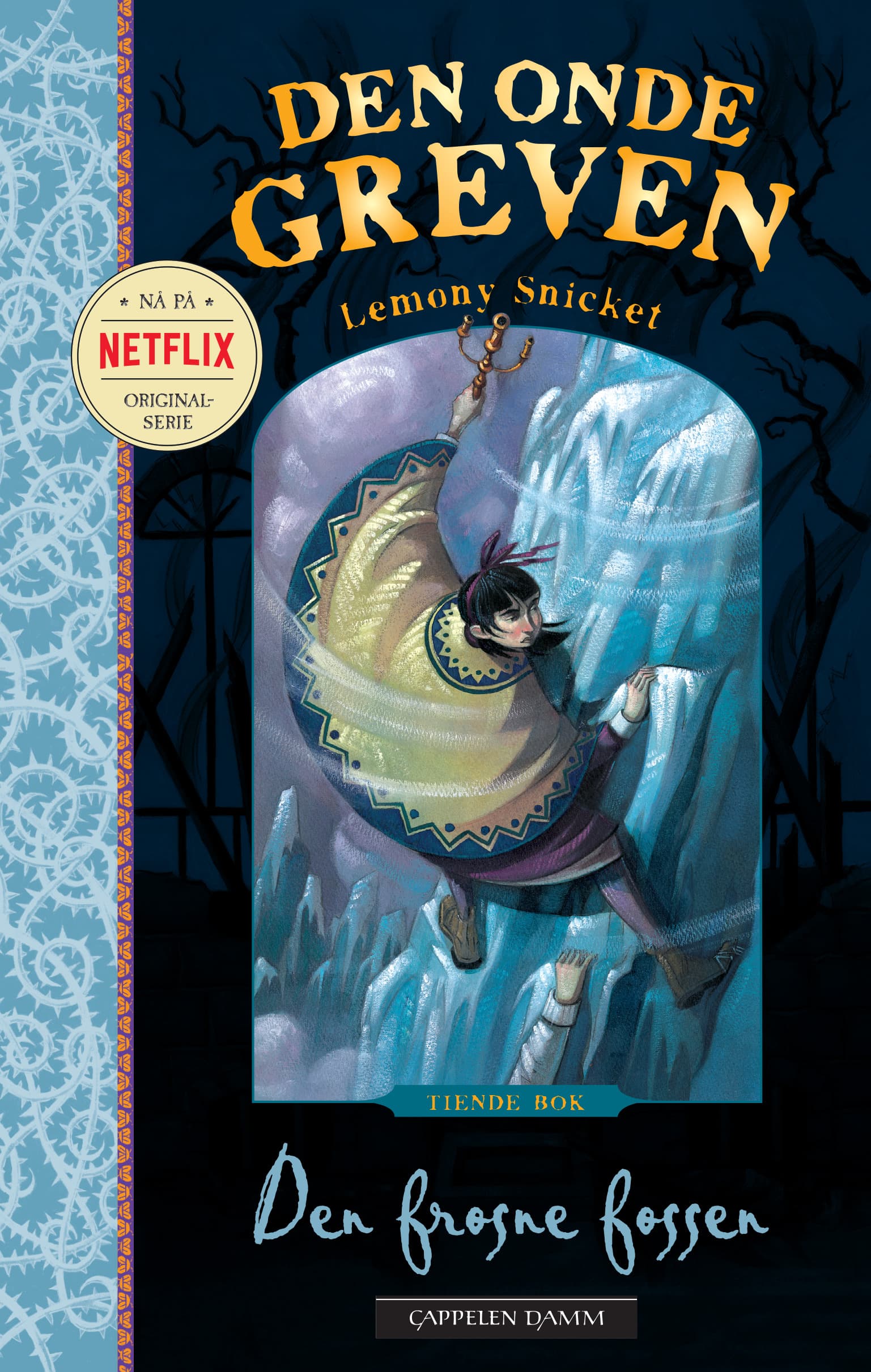 Omslag Den frosne fossen av Lemony Snicket (Heftet)