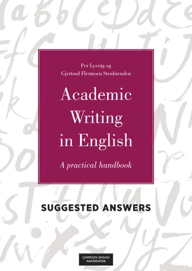 Academic Writing in English Suggested Answers