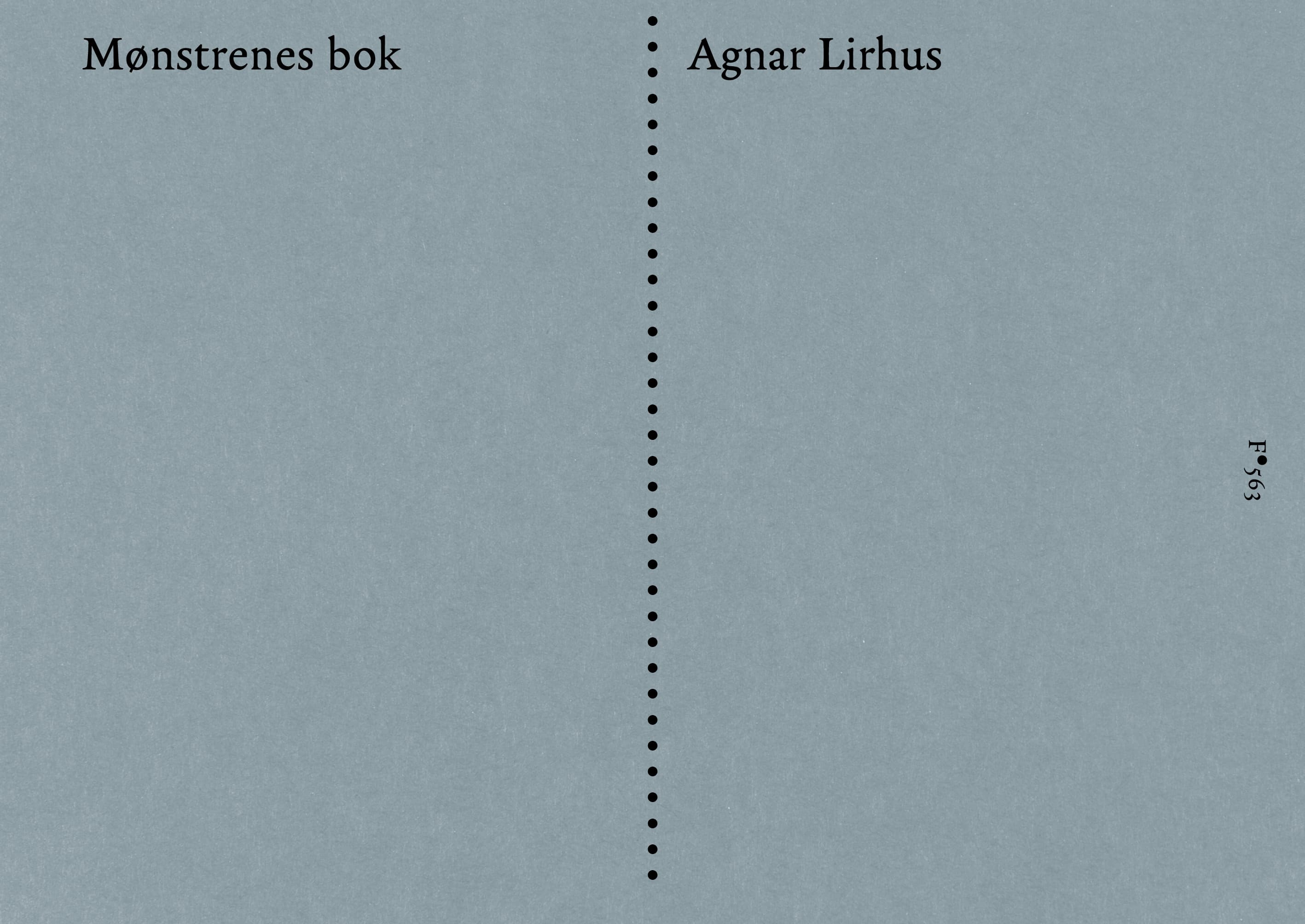 Omslag Mønstrenes bok av Agnar Lirhus (Heftet)
